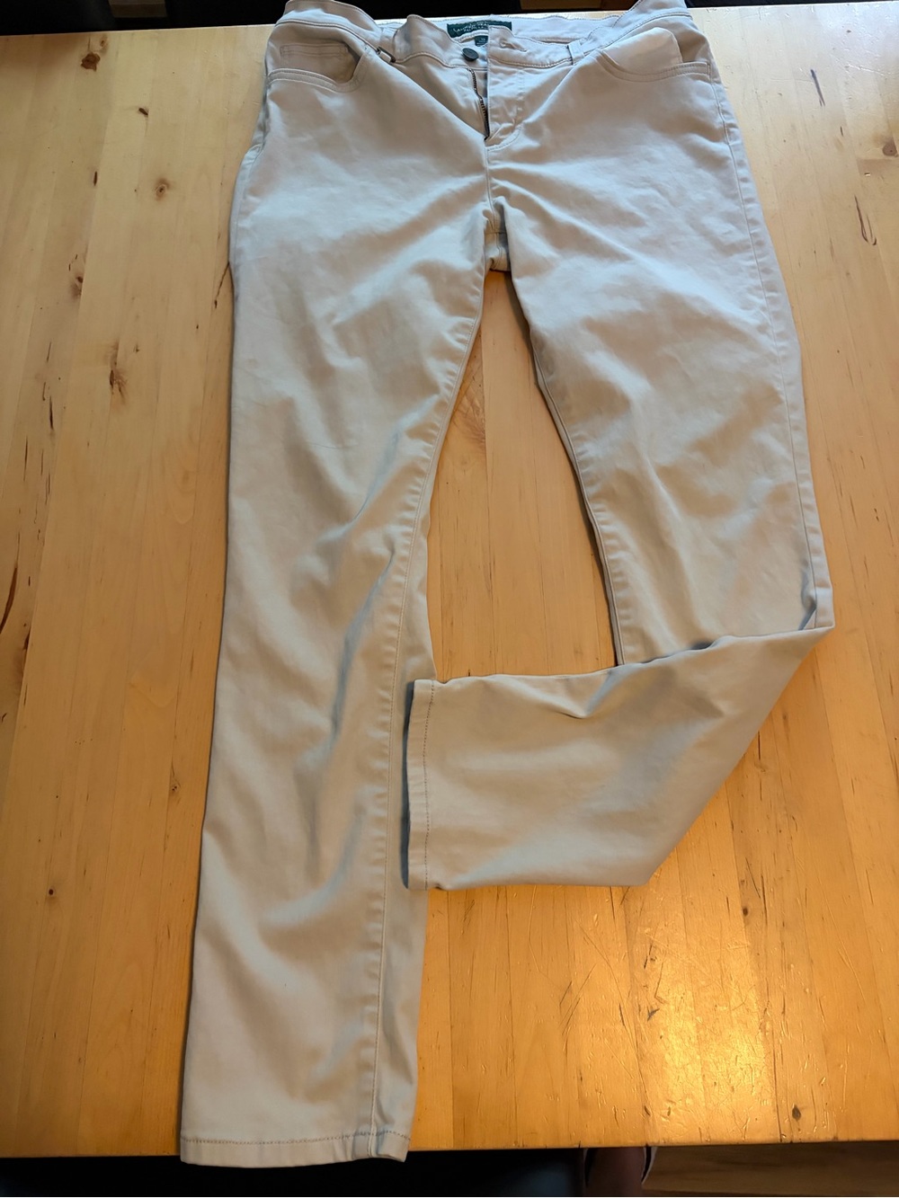 Women’s Slim Fit Khakis in Light Beige